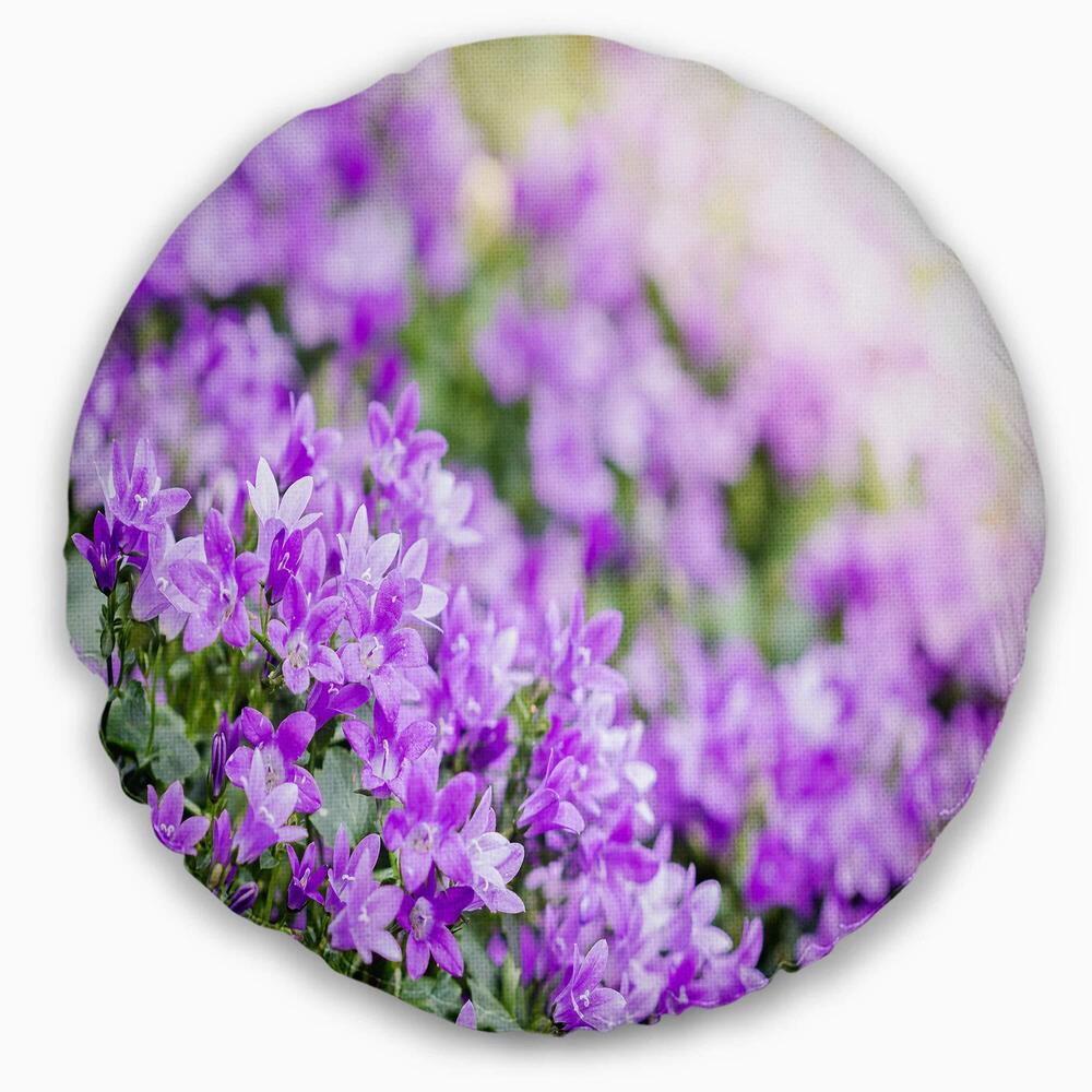 9455 Designart Beautiful Campanula Flower Bouquet' Floral Throw Cushion